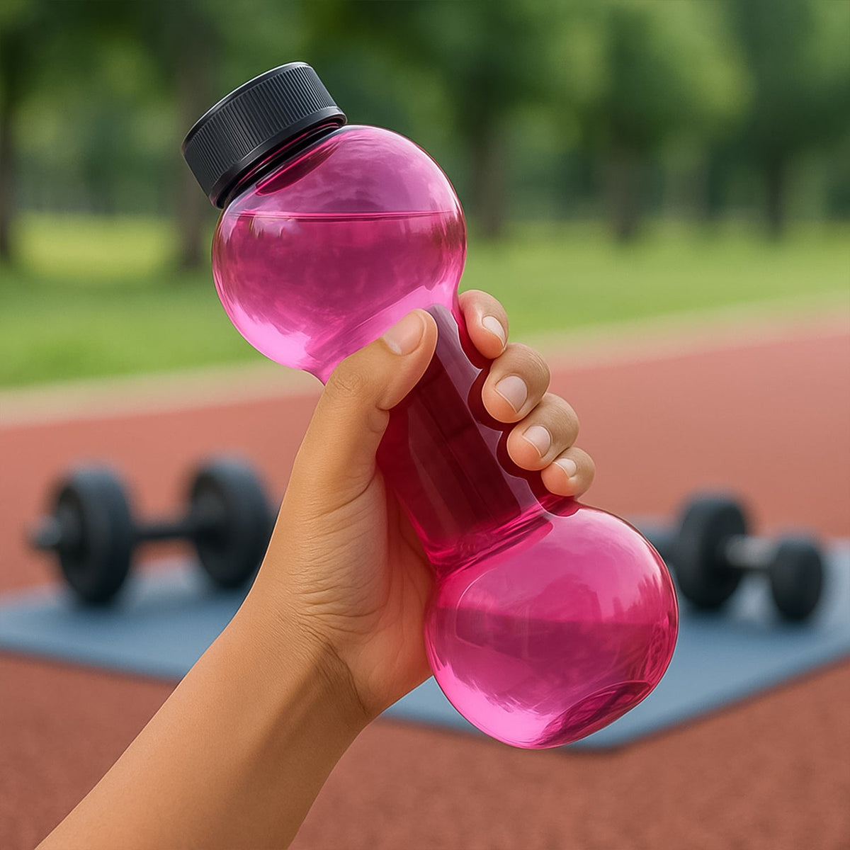 Plastic water Dumbbells Bottle