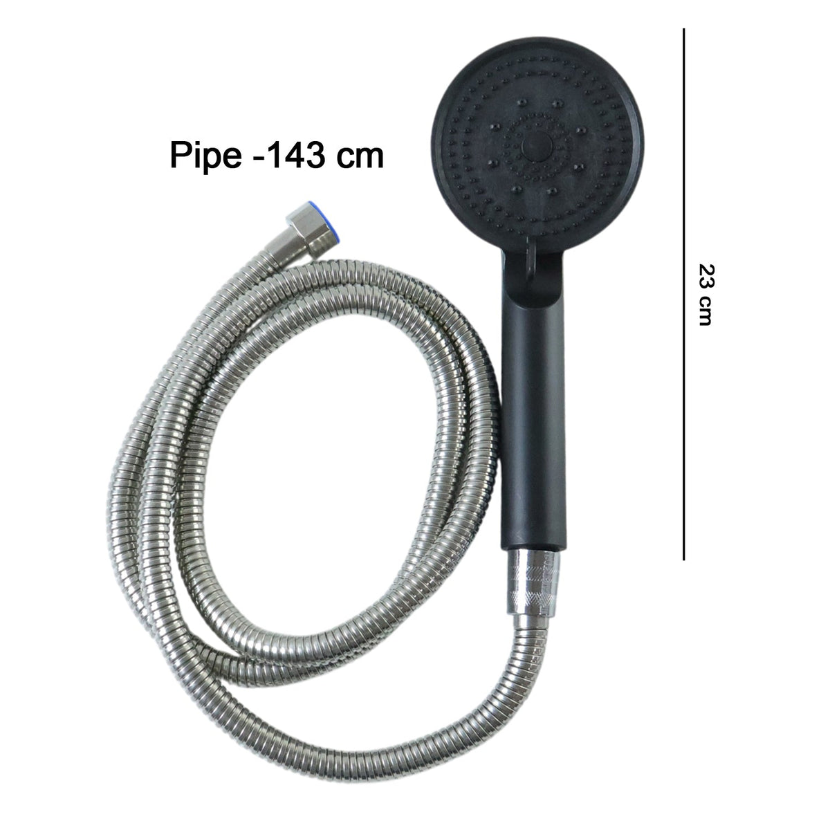 Handheld Bathroom Shower Head with Flexible Stainless Steel Hose 143 Cm Long
