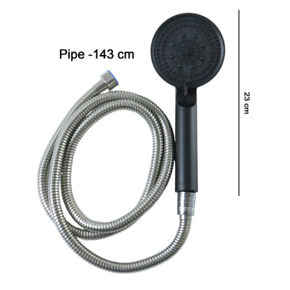 Handheld Bathroom Shower Head with Flexible Stainless Steel Hose 143 Cm Long