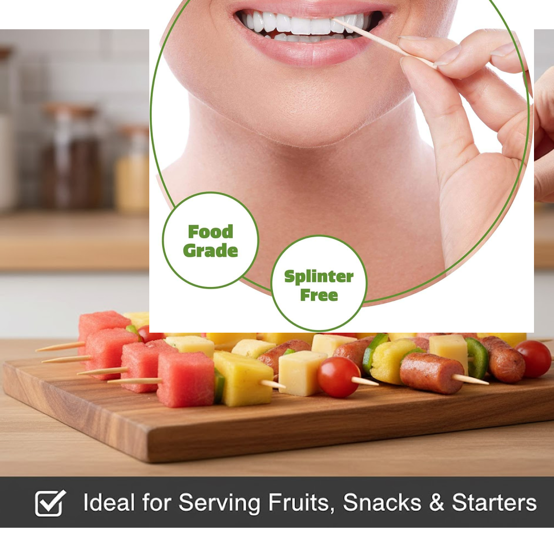 Wooden Toothpicks with Dispenser Box