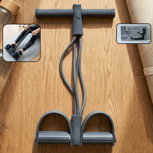 Portable Pull Rope Resistance Exerciser with Foot Pedal Support (1 Pc)