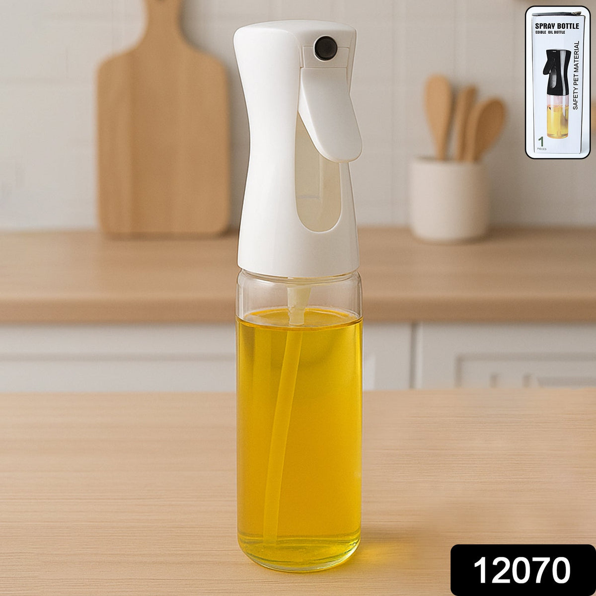 Glass Oil Spray Bottle - Versatile Kitchen Gadgets (250 ML Approx / With White Box)