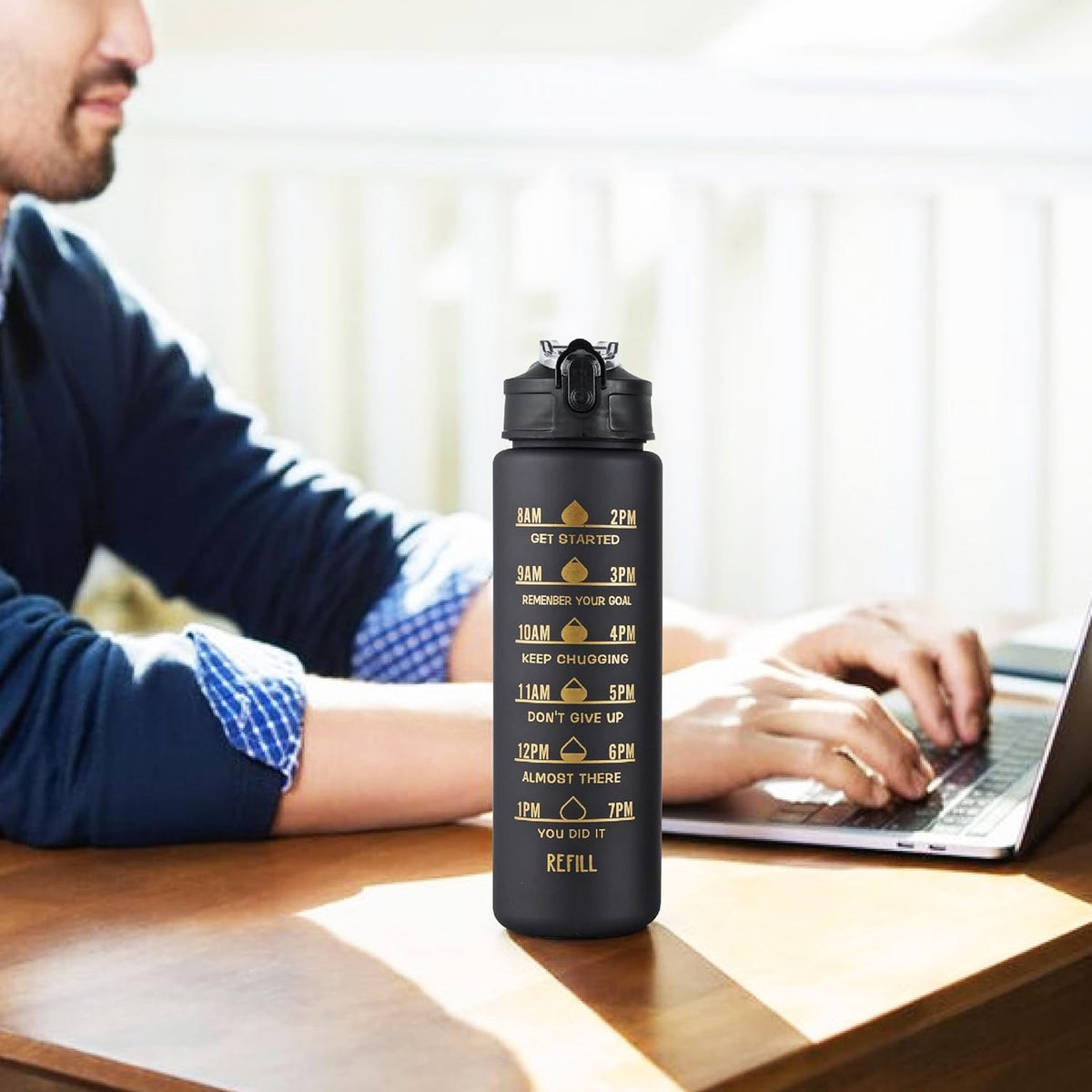 Motivational Water Bottle Set