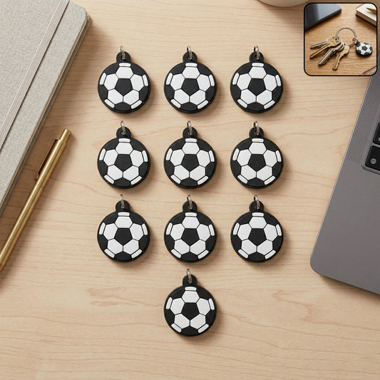 Football shape bag charm keychain